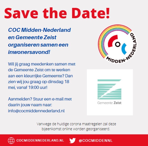 savethedatezeistjpg bij COC Midden-Nederland