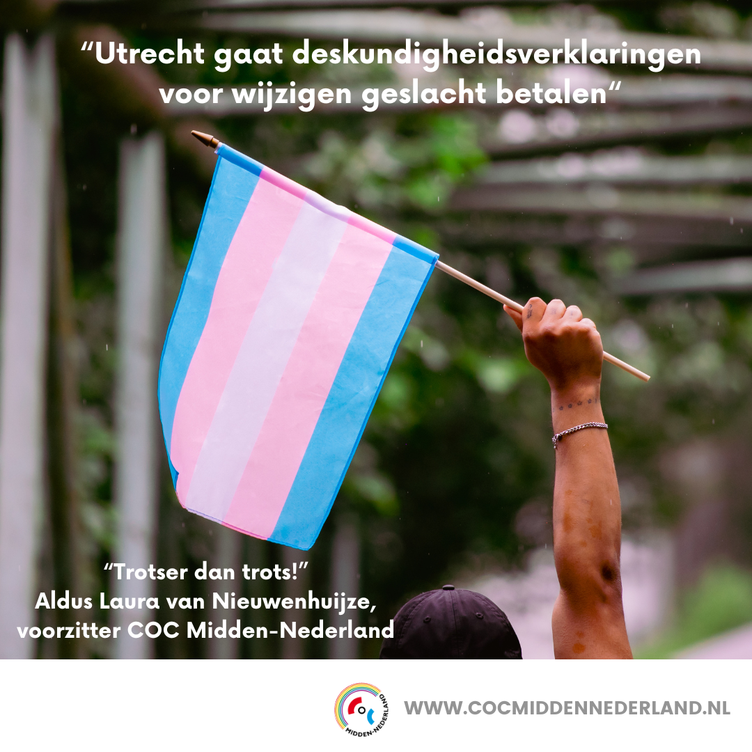 Deskundigheidsverklaring voor Trans en nonbinaire personen in de gemeente Utrecht worden vanaf