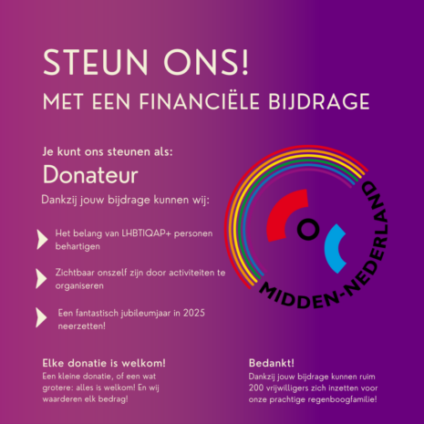 Donateur website bij COC Midden-Nederland