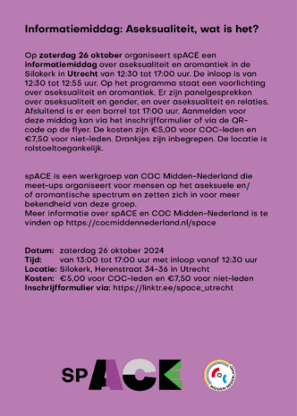 Flyer 26 oktober extra achter bij COC Midden-Nederland