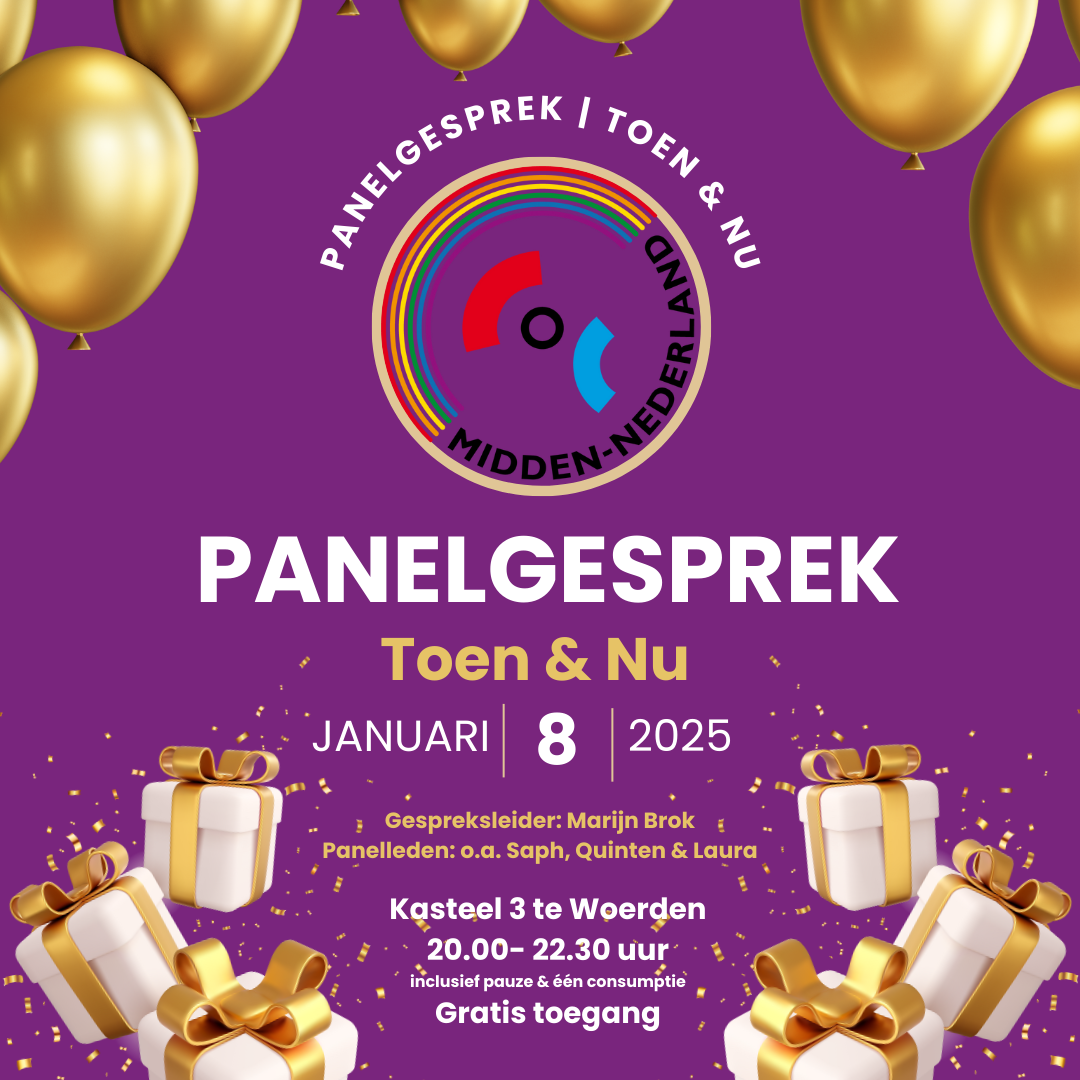 Programma 8 januari 2025 Panelgesprek Toen Nu 1 1 bij COC Midden-Nederland