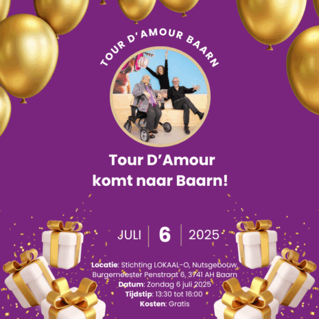 Programma 6 juli 2025 Tour dAmour Baarn bij COC Midden-Nederland