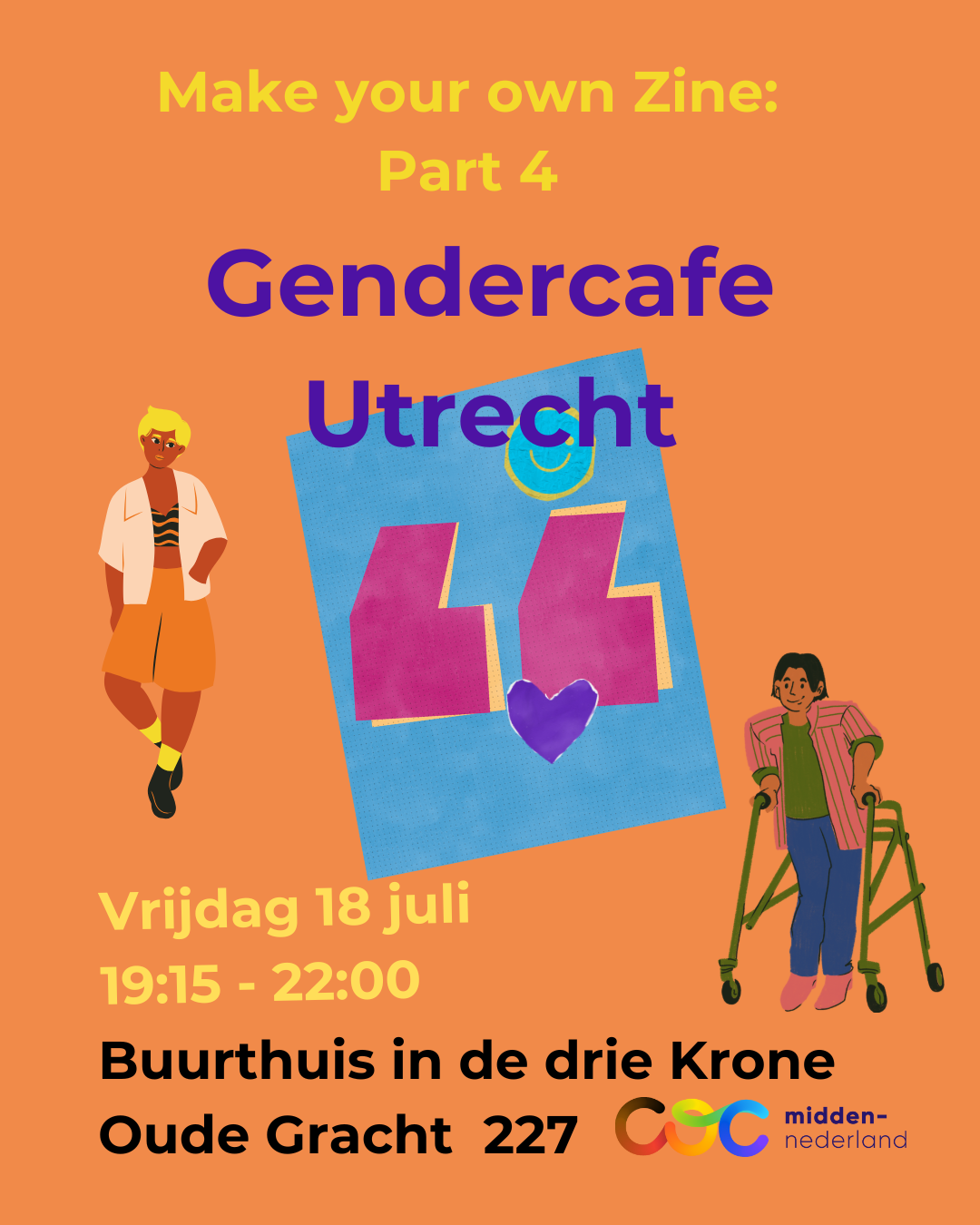 Gendercafe Utrecht 2 bij COC Midden-Nederland